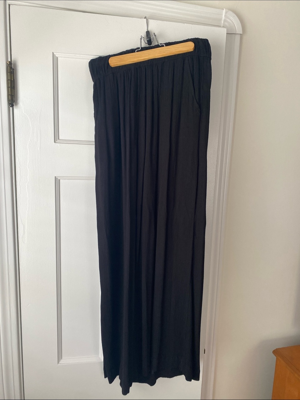 Boden Black Maxi Skirt with Elastic Waist